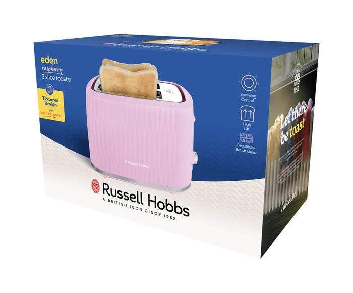 RUSSELL HOBBS Eden 2 Slice Toaster - Raspberry | 27372