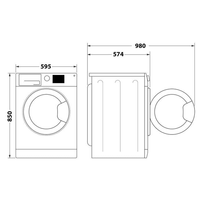 Hotpoint Anti-stain Freestanding Washer Dryer 8kg/6kg 1400rp - White | NDB 8635 W UK