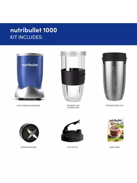 NutriBullet 1000 Series Blender, Mixer, Food Processor - Blue | 01409