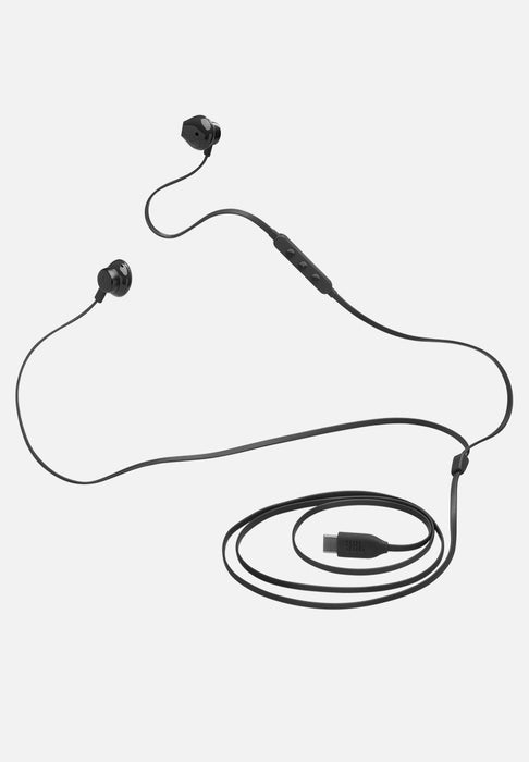 JBL Tune 305C Earbud Wired USB-C - Black | JBLT305CBLK