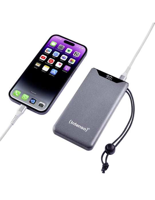 Intenso F10000 Power Bank 10000mAh 20W USB-C Power Delivery with Display - Grey | 7332034
