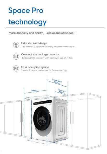 PowerPoint 8Kg/5Kg A Rated Washer Dryer with Inverter Motor - White | P328514MLWAD