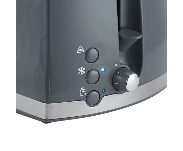 Russell Hobbs Honeycomb 2 Slice Toaster - Grey | 26063/RH