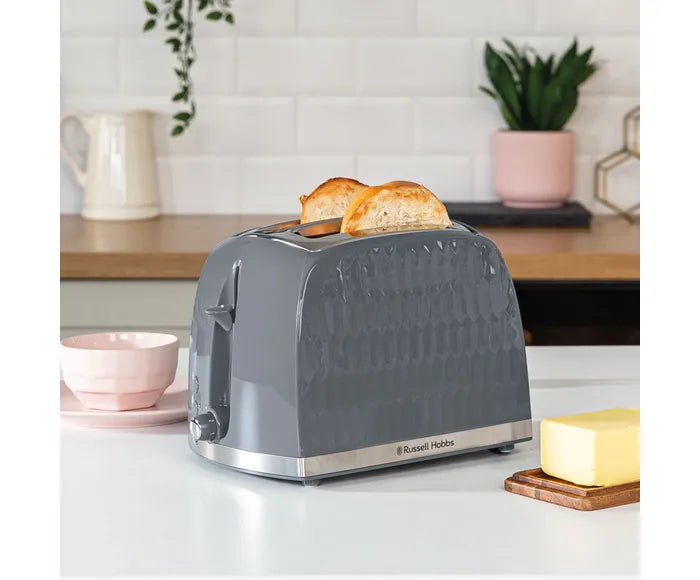 Russell Hobbs Honeycomb 2 Slice Toaster - Grey | 26063/RH