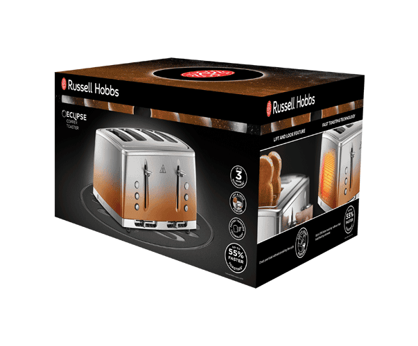 Russell Hobbs Eclipse Sunset 4 Slice Toaster - Copper | 25143