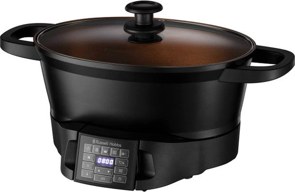 Russell Hobbs Good To Go Multi-Cooker - Sear, Roast, Sous Vide, Slow Cooker, Steam, Rice Cooker, Boil and Keep Warm  - Family Cooker - Black | 28270