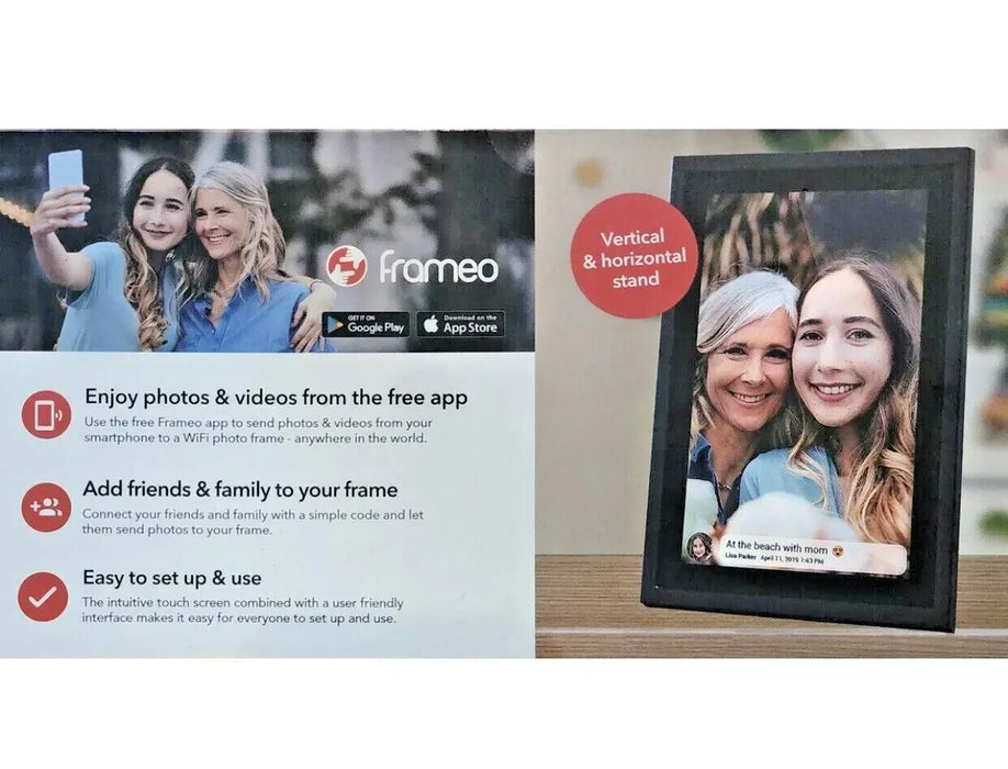 Feelcare 10.1" Smart Digital Photo Frame with Touch Screen, 16GB | HN-DPF1005