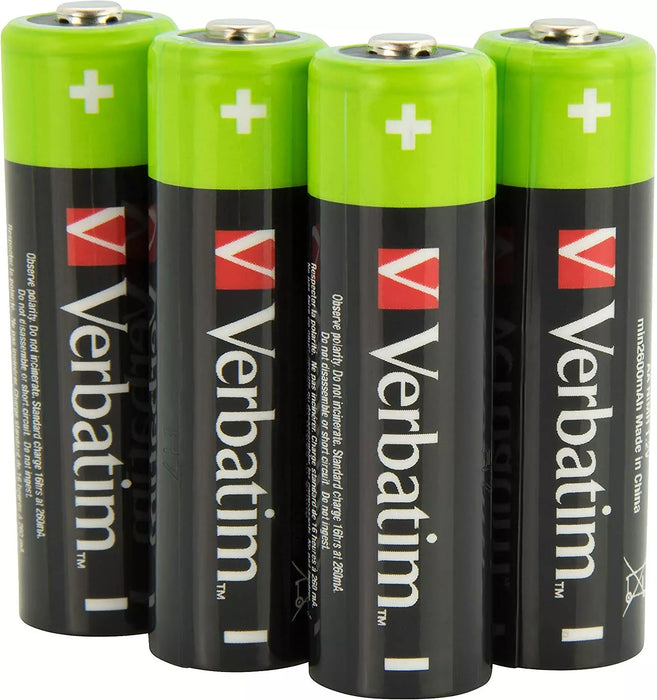 VERBATIM Rechargeable Battery AA 4 Pack | 49517