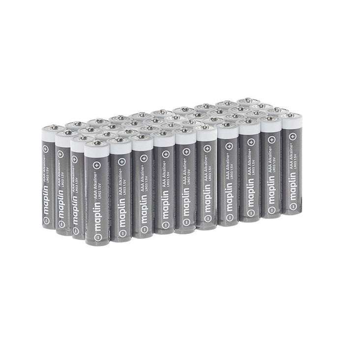 Maplin High Perform Alkaline AAA 1.5V Batteries 40-Pack | MAP567