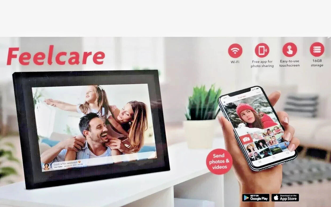 Feelcare 10.1" Smart Digital Photo Frame with Touch Screen, 16GB | HN-DPF1005