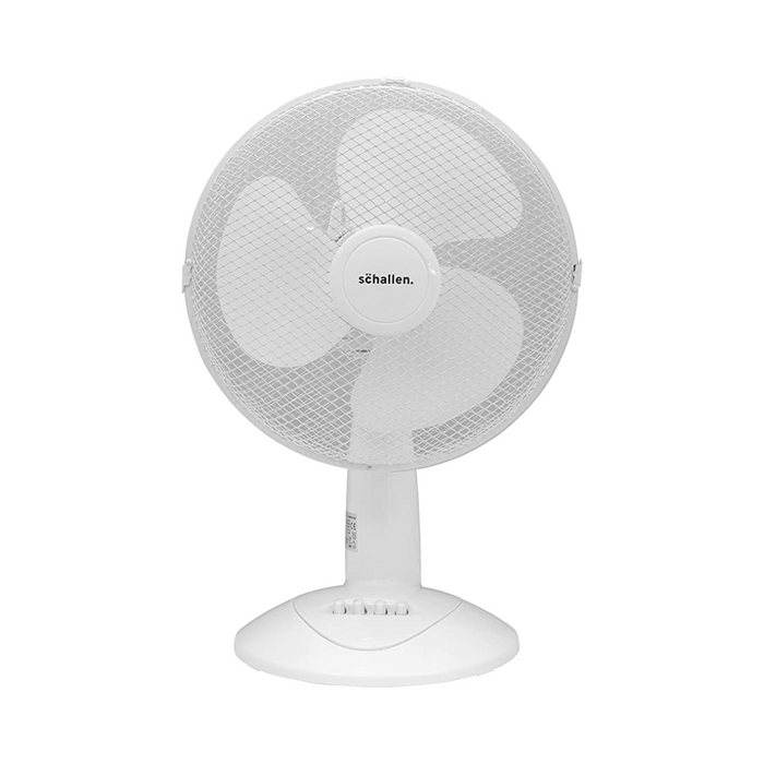 Schallen 12" (30CM) WHITE OSCILLATING DESKTOP FAN WITH 3 SP | EH7016