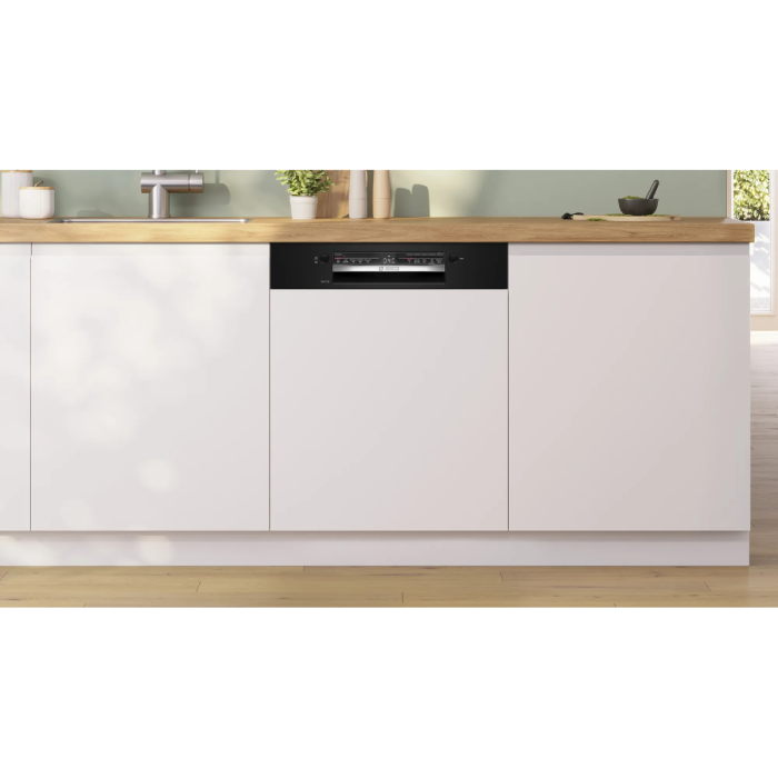 Bosch Series 2 Semi Integrated Full Size Dishwasher with Black Panel | SMI2HTB02G