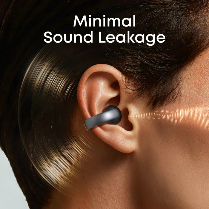 Soundcore AeroClip Open-Ear Clip-On Earbuds with Bluetooth 5.4, 4-Mic Calls and 32 Hours Playback - Black | A3388G11
