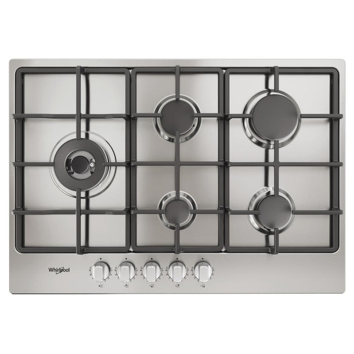 WHIRLPOOL 5 Zone Built-In Gas Hob - Stainless Steel | TGML761IXR