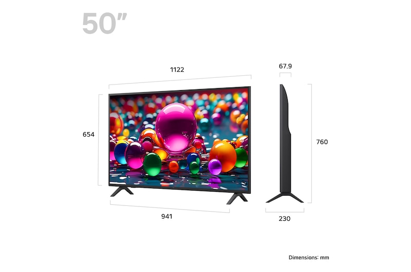 LG 50 inch LG UHD AI UA75 4K Smart TV 2025 | 50UA75006LA.AEK