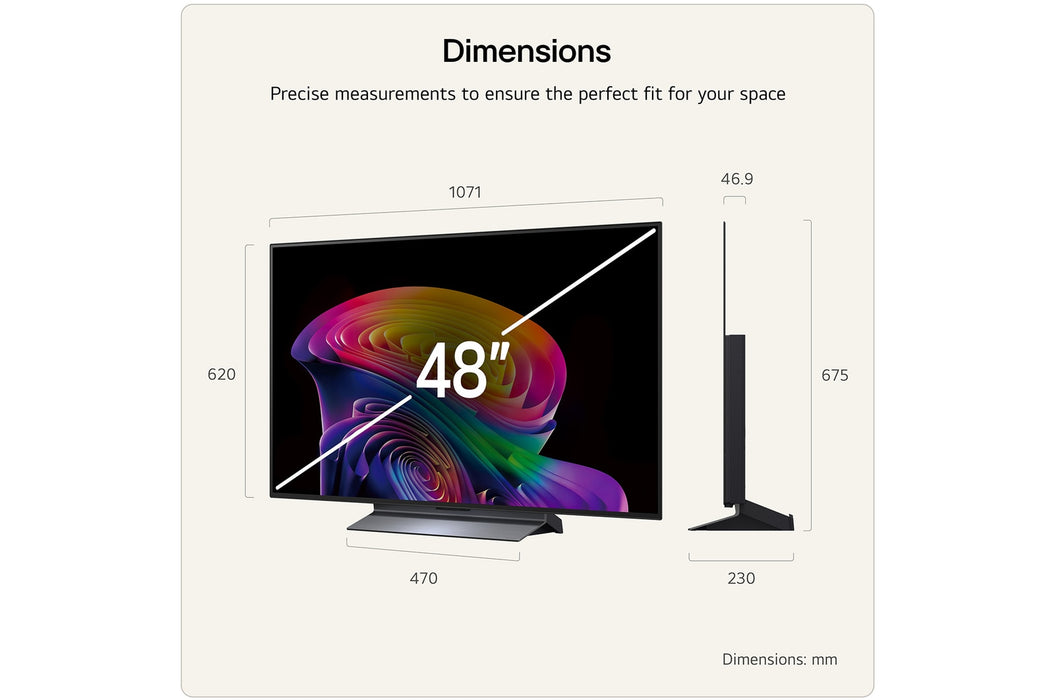 LG 48" OLED evo AI C6 4K Smart TV (2026) | OLED48C64LA.AEI