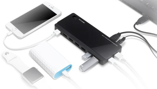 TP-Link USB3.0 7 PORT HUB +2 2.4A PORT SMART CHARG || UH720