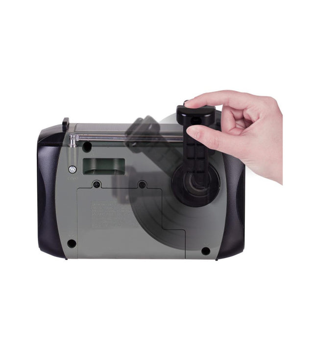 TREVI Radio Trevi Explorer Dynamo Solar Radio - Grey | 040714 IRWINS MEGASTORE