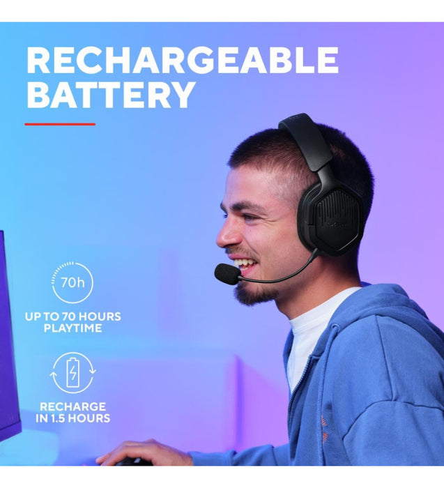 Trust GXT493 Carus Wireless Gaming Headset - Black | T25746