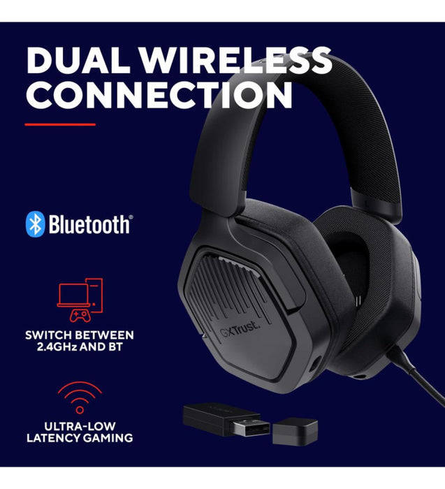 Trust GXT493 Carus Wireless Gaming Headset - Black | T25746