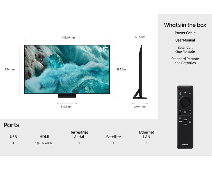 Samsung 65" QLED 4K Vision AI Smart TV | QE65Q7F5AUXXU