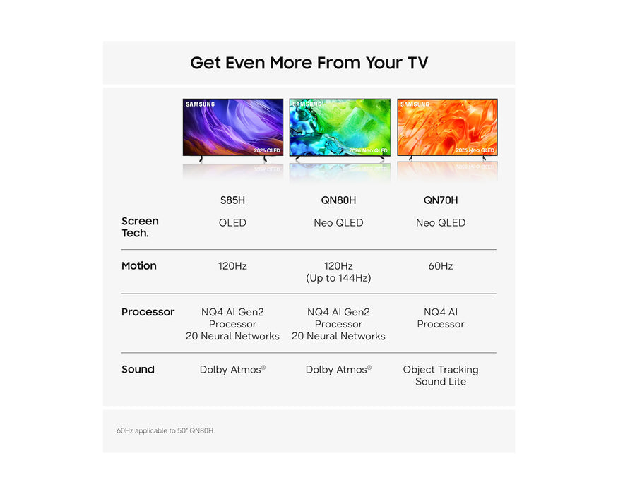Samsung 55" Neo QLED QN70H 4K Smart TV (2026) | QE55QN70HAUXXU