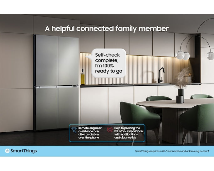 Samsung 640L Bespoke AI Series 6 Side-by-Side Fridge Freezer with SpaceMax™ - Black | RS70F64KEFEU