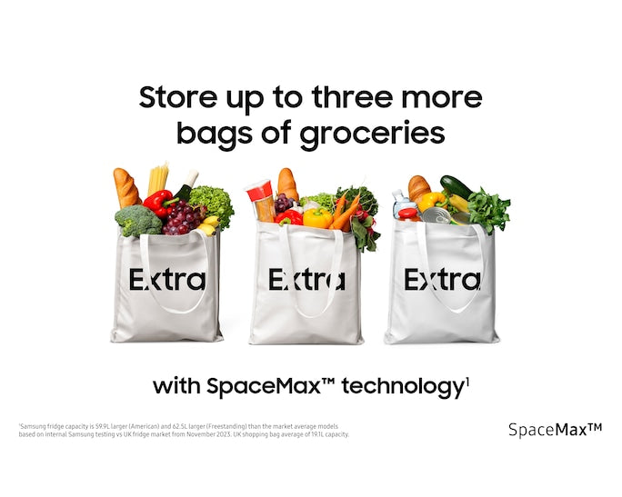 Samsung 640L Bespoke AI Series 6 Side-by-Side Fridge Freezer with SpaceMax™ - Black | RS70F64KEFEU