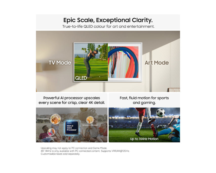 Samsung 55" The Frame LS03H QLED 4K Art Mode Smart TV (2026) | QE55LS03HAUXXU