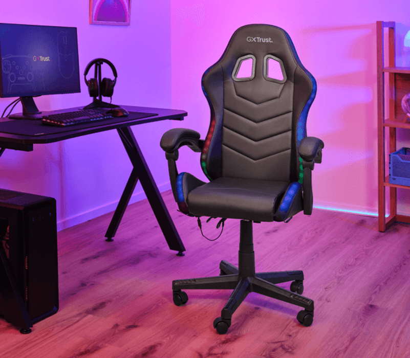 Trust GXT 704 Roniq RGB Gaming Chair - Black | T25979