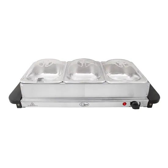 QUEST Electric Buffet Server & Warming Tray - Silver | 16520