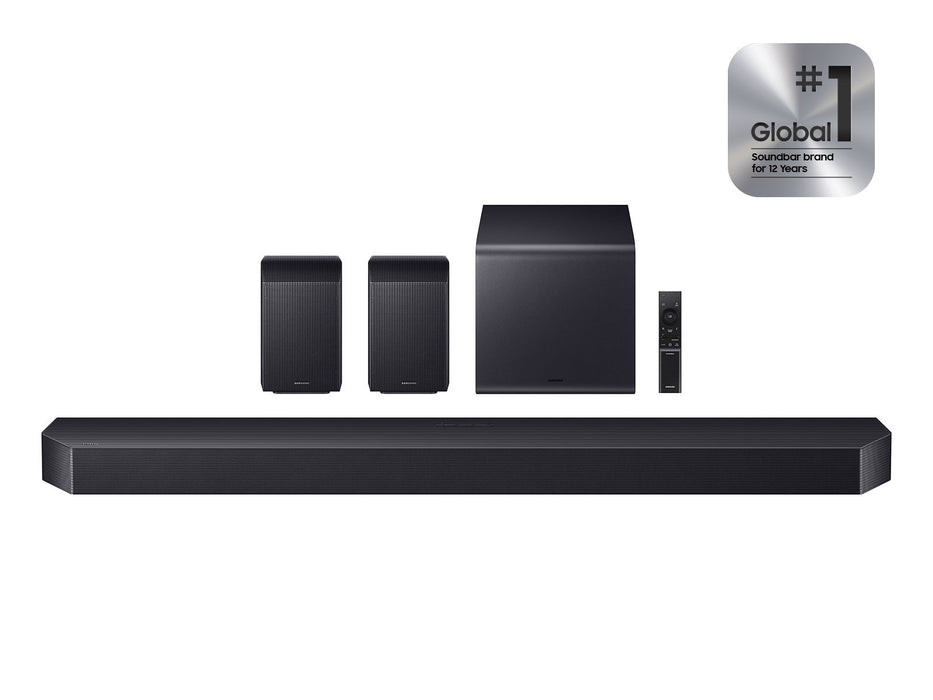 Samsung Q-Series HW-Q990H 11.1.4ch Dolby Atmos Soundbar with Wireless Subwoofer and Rear Speakers - Black | HW-Q990H/XU