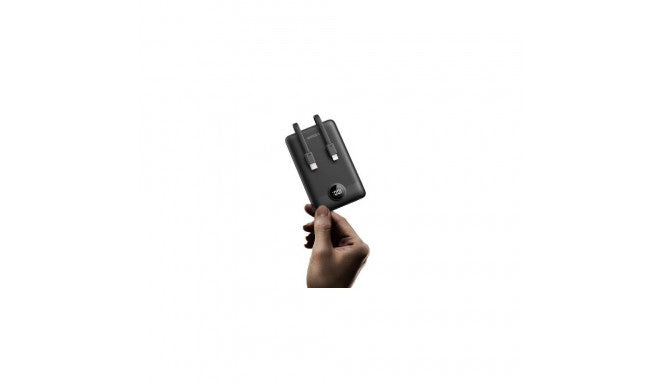 VEGER 10000 mAh Powerbank PD20W with Bulit-in Cables - Black | W1170