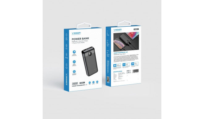 VEGER 20000 mAh Powerbank - Black | W2039PD