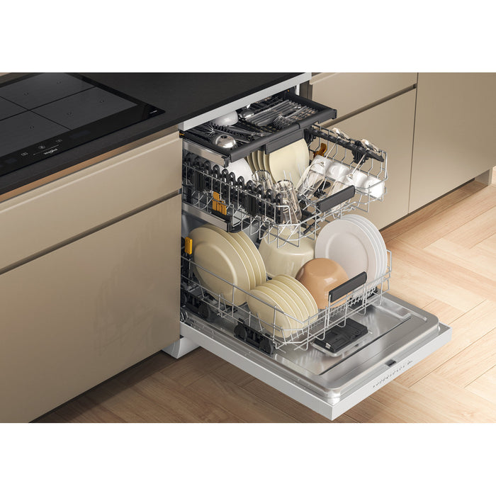 Whirlpool 15 Place Dishwasher, 6th Sense, Flexispace - White | W7FHP33UK