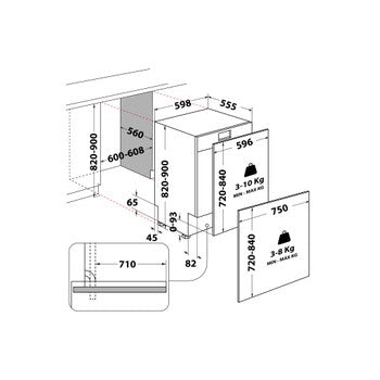 Whirlpool 15 Place Setting Integrated Dishwasher | W8IA115M3TUSUK