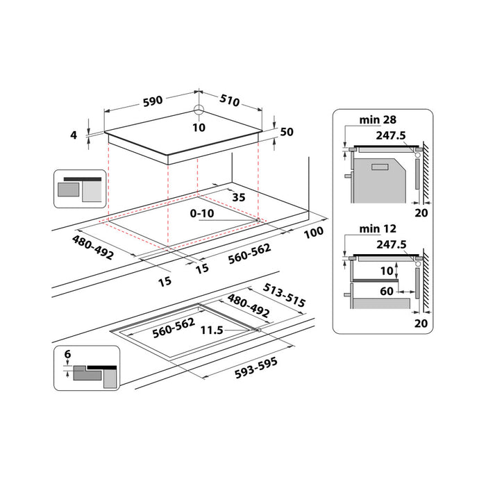 Whirlpool Induction Hob with CleanProtect - 60 cm || WF S3660 CPNE