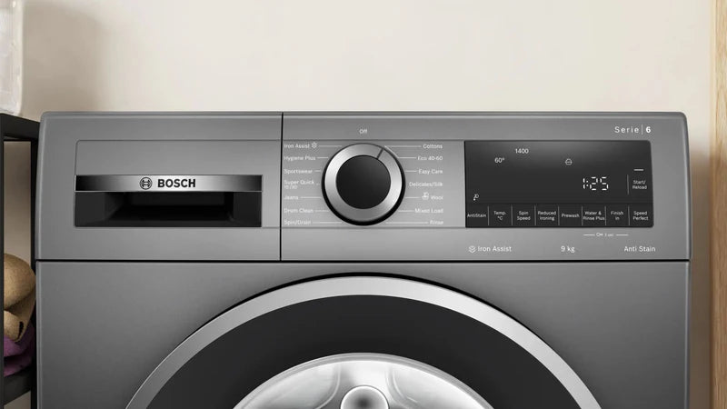 Bosch Series 6 9kg Washing Machine with 1400 rpm - Graphite - A Rated | WGG244ZCGB
