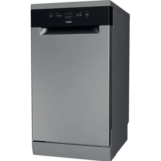 WHIRLPOOL Slimline 45cm Freestanding Dishwasher - Stainless Steel | WH2FE10CS80XUK