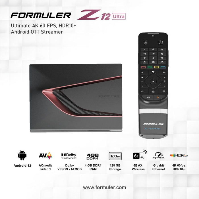 Formuler Z12 Ultra Android IPTV 4GB RAM 128GB eMMC || Z12ULTRA