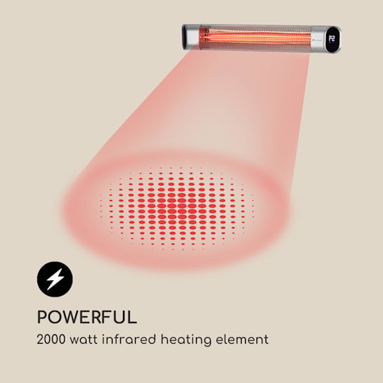 Blumfeldt Dark Wave Infra Red Patio Heater 2000W | 10033810