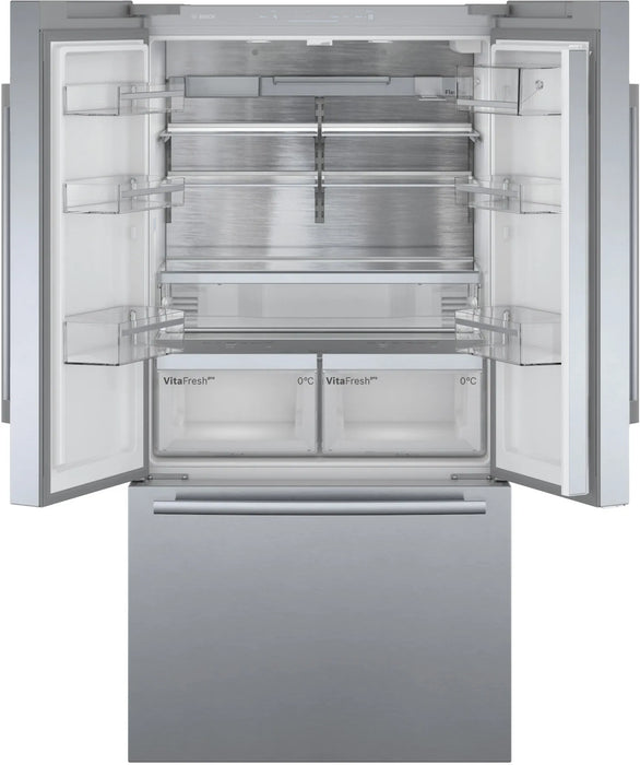 BOSCH Series 8 French Door Bottom Freezer 183cm (H) x 90.5cm (W) Stainless Steel | KFF96PIEP