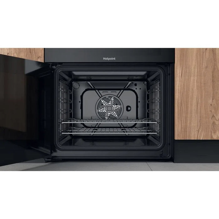 HOTPOINT 60CM Double Oven Electric Cooker Ceramic - Black | HDT67V9H2CB/UK