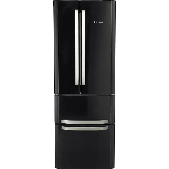 HOTPOINT Frost Free American Style Fridge Freezer - Black 195.5 x 70 cm | FFU4DK1
