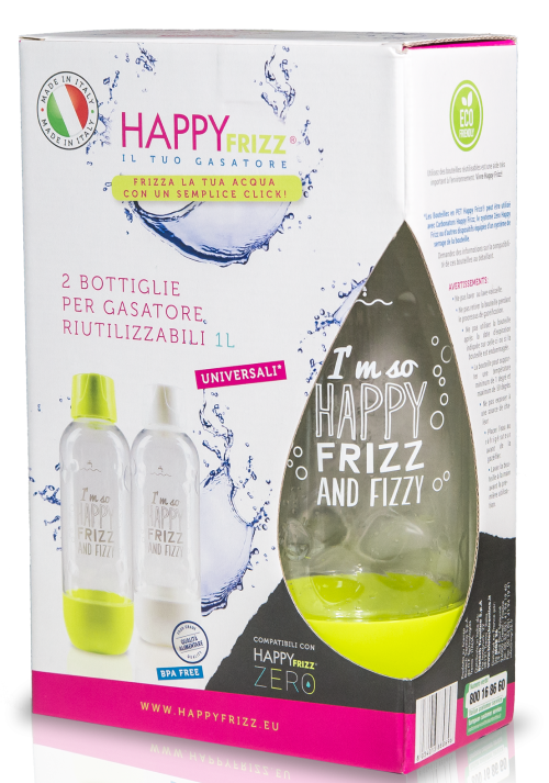 Happy Frizz 1L Soda Maker Bottles - Twin Pack | BOT01