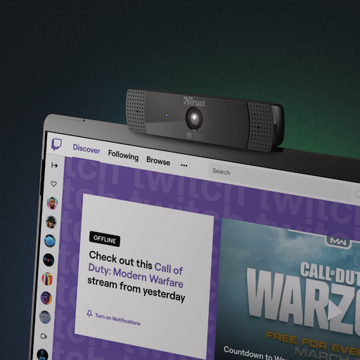 TRUST GXT1160 Vero Streaming Webcam with Built-in Microphone | T22397