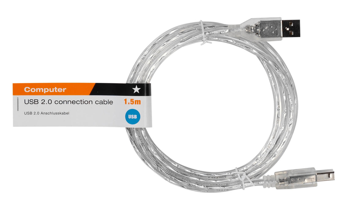 Vivanco 1.5m USB-A to USB-B lead Printer Cable | 22854