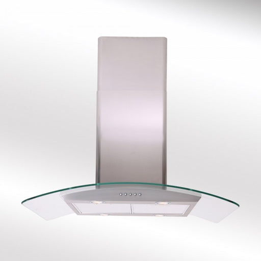 Luxair 90cm Curved Glass Island Cooker Hood - Stainless Steel || LA-90-CVD-ISL-SS