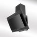 LUXAIR 60cm Angled Cooker Hood in Black with Black Glass Centre Panel | LA-60-GALAXY-BLK