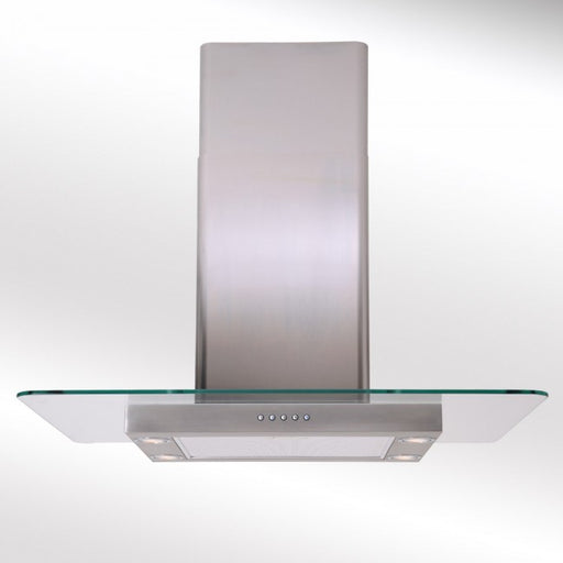 Luxair 70cm Island Cooker Hood Flat Glass - Stainless Steel | LA-70-STGL-ISL-SS